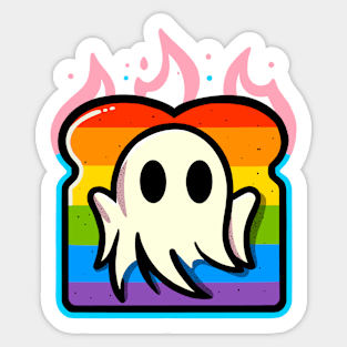 LGBT+ Pride Ghost on Toast Sticker